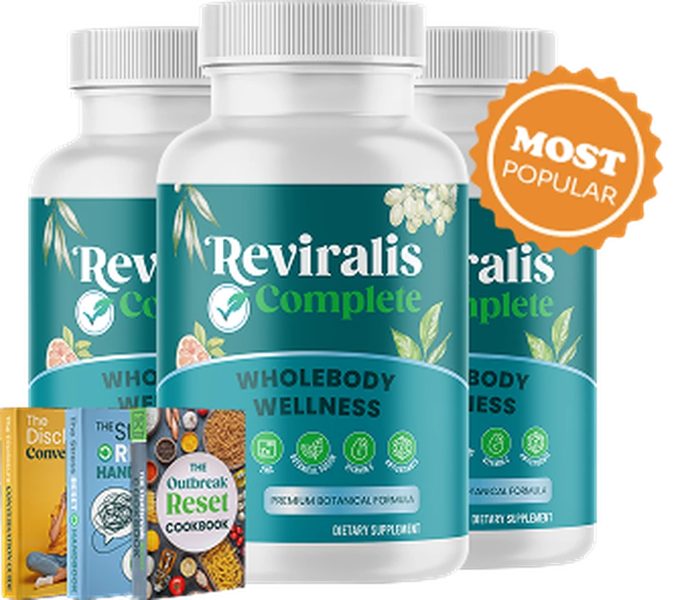 Reviralis Complete™ whole-body wellness capsules — 3 bottles